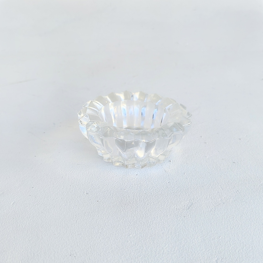 VINTAGE Crystal Glass Shabbat Tealight Candle Stick Holders Jewish Kiddush Set10